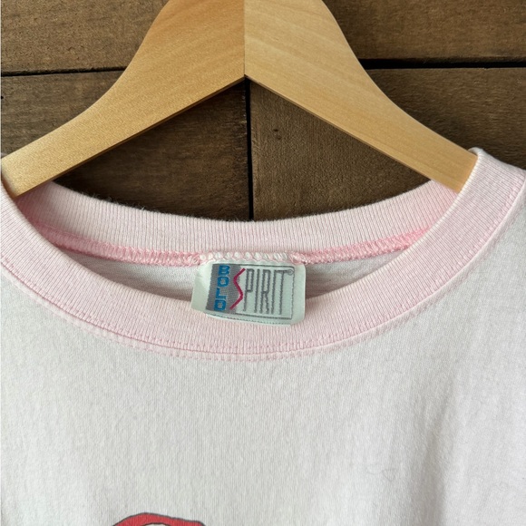Vintage 90s Teddy Bear Graphic Tee Pink Made In USA - Picture 9 of 10